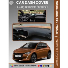 E-BİZ Peugeot 208 (2019-2025) Torpido Örtüsü Ön Göğüs Koruma Torpido Koruma Birebir Uyum Kaymaz Özel Kesim