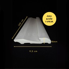 Diecor Dekoratif Boyanabilir 1 Adet 11,5 cm Ledli Süpürgelik