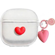 Mi7a Freebuds Se 3 Uyumlu Kalp Figürlü Silikon Koruma Kılıfı