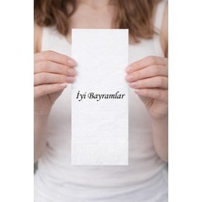 Iyi Bayramlar El Yazılı Baskılı Peçete 20 Adet