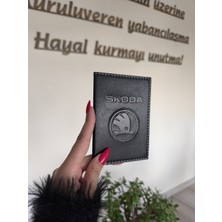Deri Dikişli Araç Ruhsat Kılıfı, Şık ve Koruyucu Tasarım