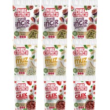 Pure Crunch Freeze Dried 9’lu Karışık Meyve Paketi – Çilek, Muz, Incir – Doğal, Katkısız, Şekersiz