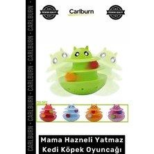 Carlburn Özel Üretim Eğitici Zeka Geliştirici Interaktif Hacıyatmaz Mama Hazneli Yatmaz Kedi Köpek Oyuncağı