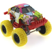 MEGA Die Cast Çizgi Film Desenli Sarı Teker Araba