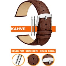  14mm-16mm-18mm-20mm-22mm saatlerle uyumlu baskılı model deri saat kordonu kayışı al11ımp-kahve