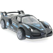 MEGA Die Cast Çek Bırak Metal Siyah Yarış Arabası 88