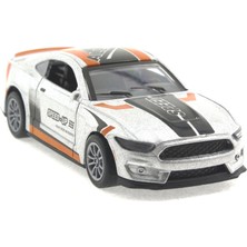 MEGA Die Cast Çek Bırak Metal Gri Yarış Arabası
