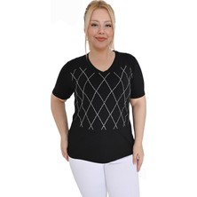 Eskişehir Mağazacılık 1328 Flaş Taşlı Penye Bluz