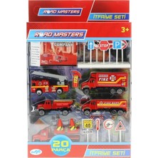 MEGA Die Cast Metal 20 Parça Itfaiye Seti - Tankerli