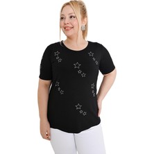 Eskişehir Mağazacılık 1319 Flaş Taşlı Penye Bluz