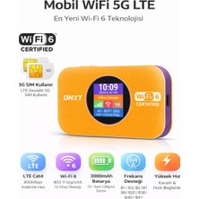 Qasul 5g Mobil Wifi Modem Taşınabilir Router Wifi 6 Destekli 300MBPS 3000MAH Bataryalı Sım Kartlı Hotspot