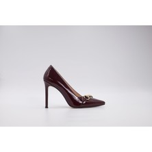 Wanita Milano Kadın Hakiki Deri Ince Topuklu Stiletto – Altın Tokalı Şık ve Zarif Abiye Ayakkabı