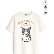 Belya Kids Wear Kız Çocuk Tam Kalıp Hello Tasarım 48 Oversize Tişört