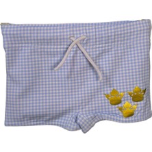 Look Me Pötikare Desenli Altın Taç Figürlü Deniz Şortu Mayo