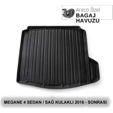 Elorcar Megane 4 Sedan / Sağ Kulaklı 2016 - Sonrası 3D Bagaj Havuzu