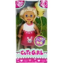 MEGA Cute Girl Sarı Balonlu Sarışın Mini Bebek