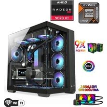 Apphirex Prime X37 Ryzen 7 9800X3D 16GB Ddr5 6000MHZ Ram 1tb M2 SSD RX9070XT 16GB 240MM Sıvı Soğutmalı Masaüstü Oyuncu Bilgisayarı