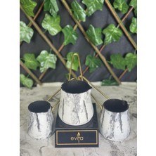 PremiumPort Bio Granit 4 Parça Cezve Seti, Dayanıklı ve Şık Mutfak Gereçleri