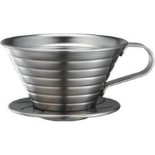 PremiumPort Paslanmaz Çelik K02 Dripper, Pratik ve Şık Kahve Demleme Aksesuarı