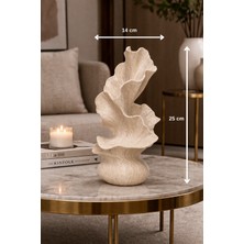 Layer One Mercan Formlu Dokulu Dekoratif Biblo - 25 cm