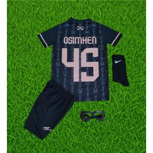 Moda 4'lü Set Galatâsarây Yeni Sezon Siyah Imzalı Victor Osimhen Solo Il Gala Çocuk Forması