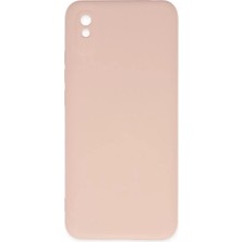 Prativas Redmi 9A Kılıf Nano Içi Kadife Silikon - Pudra