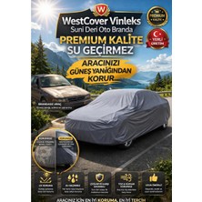WestCover Mitsubishi Mirage Hatchback Suni Deri (Gri-Vinleks) En Kaliteli Oto Branda,araba Brandası