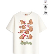 Belya Kids Wear Kız Çocuk Tam Kalıp Bara Tasarım 50 Oversize Tişört