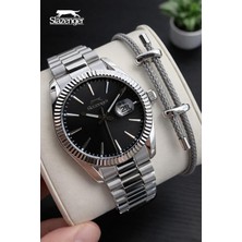 Slazenger Italyan Tasarım Bileklik Hediyeli 2 Yıl Garantili 10 Atm Çelik Erkek Kol Saat ESL2583E350