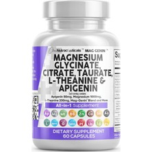 Clean Nutraceuticals Magnesium Glycinate Complex 60 Capsul 1000MG With L-Theanine 200MG Apigenin 50MG Citrate Taurate-5-Htp Ga.ba Passion Flower Lemon Balm L-Glycine Phosphatidylserine..