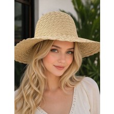 Aydın Şapkacınız Premium Kalite Şekilli Hasır Kadın Şapka – Yazlık Şık Plaj & Günlük