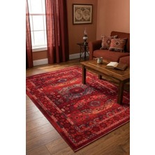 GÜLCEM HOME Buhari Afgan, Geleneksel Etnik Desenli  Salon ve Oturma Odası Halısı