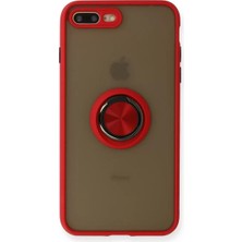 Prativas Iphone 7 Kılıf Montreal Yüzüklü Silikon Kapak - Kırmızı