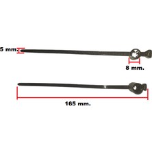 Gutsy Cırt Kelepçe 16.5 cm x 5 mm Boru Tipi Dübelli Siyah | 10 Adet Paket | Özel Montaj Bağı