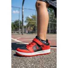 In Step Pedira Erkek Çocuk Kırmızı Siyah Basketbol Tarzı Cırtlı Spor Ayakkabı