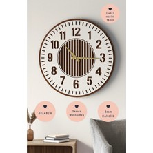 Lupokraft Modern Minimalist Dekoratif Duvar Saati - 48 cm Sessiz Akar Mekanizma - Siyah Şık Tasarım 8 mm Ahşap