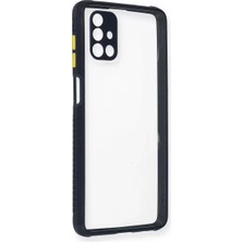 Prativas Galaxy M51 Kılıf Miami Şeffaf Silikon - Lacivert