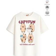 Belya Kids Wear Kız Çocuk Tam Kalıp Bara Tasarım 53 Oversize Tişört