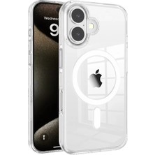 Prativas Iphone 16 Gleam Pc Sert Magsafe Kılıf - Şeffaf