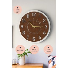 Lupokraft Modern Dekoratif Duvar Saati - 48 cm Sessiz Akar Mekanizma - Minimalist Tasarım 8 mm Ahşap
