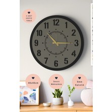 Lupokraft Modern Dekoratif Duvar Saati - 48 cm Sessiz Akar Mekanizma - Minimalist Tasarım 8 mm Ahşap