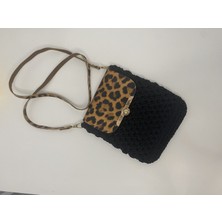 Atlasın Evreni Leopar Yan Çanta Siyah Leopar - Standart