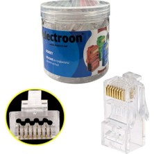 Electroon Şeffaf Cat6 EZRJ45 Açık Uçlu Soket 8p/8c - 100ADET