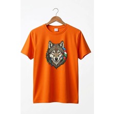Widi Kurt Turan Baskılı Türk Devletleri Tasarımlı Bozkurt ve Ay Yıldız Basic Regular Fit T-Shirt