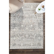 Venucci Home & Living Century Floral %100 Polyester Oturma Odası Salon Mutfak Halısı Eskitme Çiçekli Vintage Halı