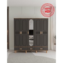 T&B Dova 5 Kapaklı Çekmeceli Gardırop - Tamamı Mdf