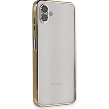 Prativas Galaxy A04 Kılıf Lensli Silikon - Gold