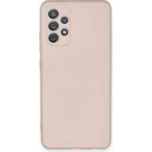 Prativas Galaxy A72 Kılıf Nano Içi Kadife Silikon - Pudra