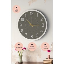 Lupokraft Modern Dekoratif Duvar Saati - 48 cm Sessiz Akar Mekanizma - Minimalist Tasarım 8 mm Ahşap