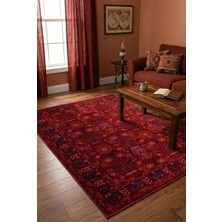 GÜLCEM HOME Buhari Afgan, Geleneksel Etnik Desenli  Salon ve Oturma Odası Halısı